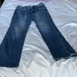 Risen Stylish Dark Blue Straight Leg Women's Jeans